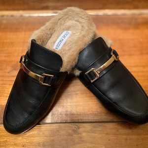 NEVER WORN!!!  Steve  Madden fur-lined mules